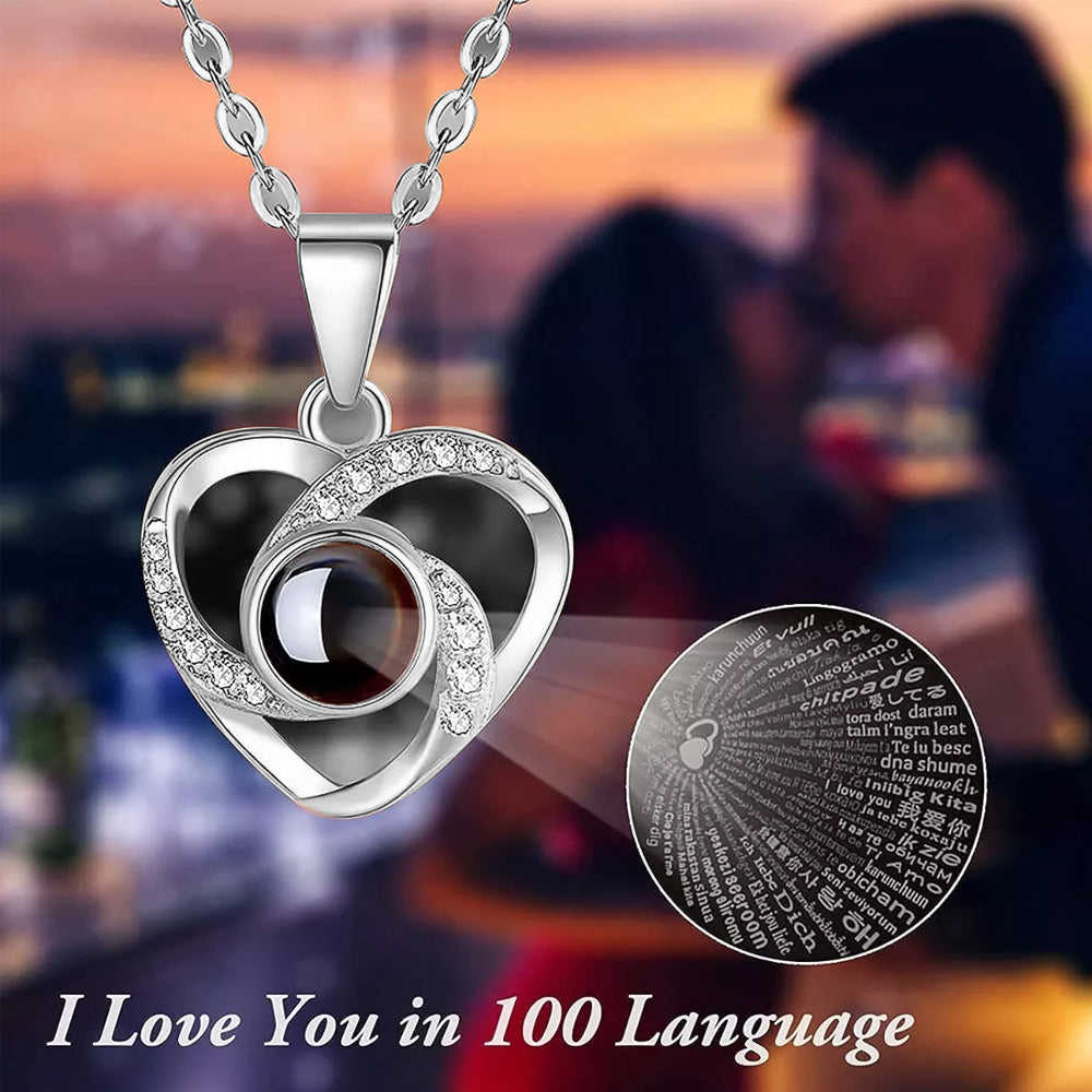 Valentine's Preserved Rose with I Love You Necklace - Perfect Gift for Her on Mother's Day, Anniversary, or Birthday