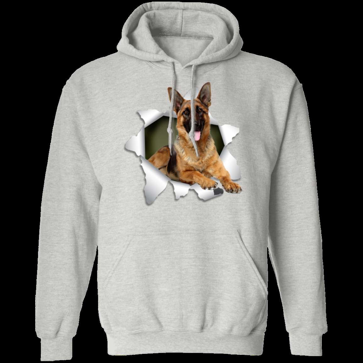 GERMAN SHEPARD 3D LADIES Pullover Hoodie - 8 oz Unisex Hoodie with Digital Print