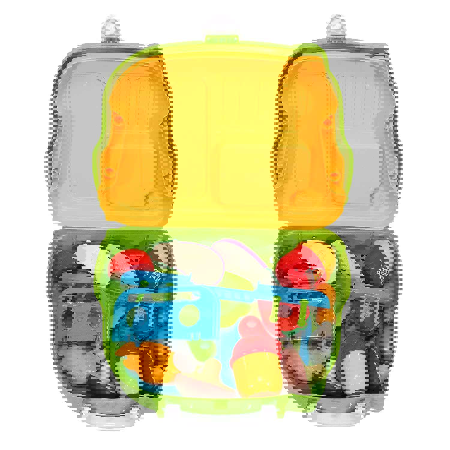 30PCS Kids Pretend Food Playset with Stickers and Storage Van Case