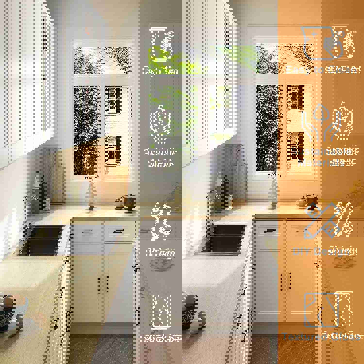 Solid Wood Rectangular Table Top for Kitchen Upgrade