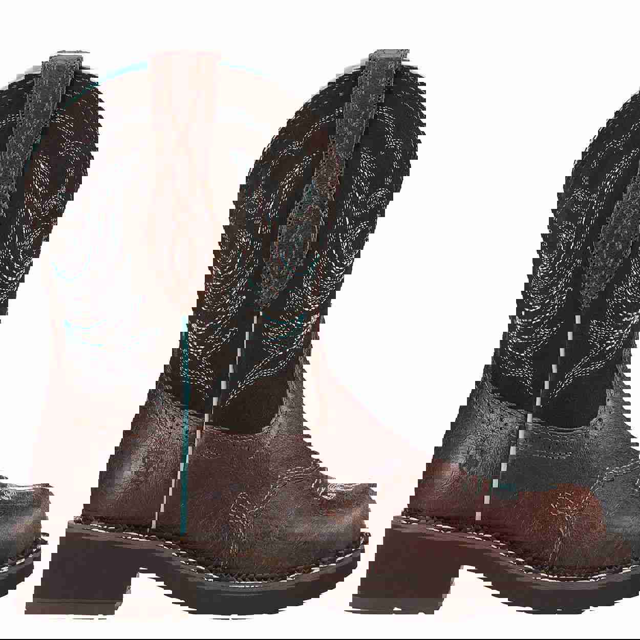 Ariat Women's Heritage Dapper Western Wide Boot in Royal Chocolate/Fudge