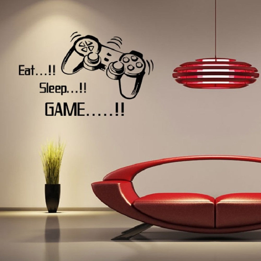 Gamers Life Theme Vinyl Wall Stickers - Removable Decorative Wall Art