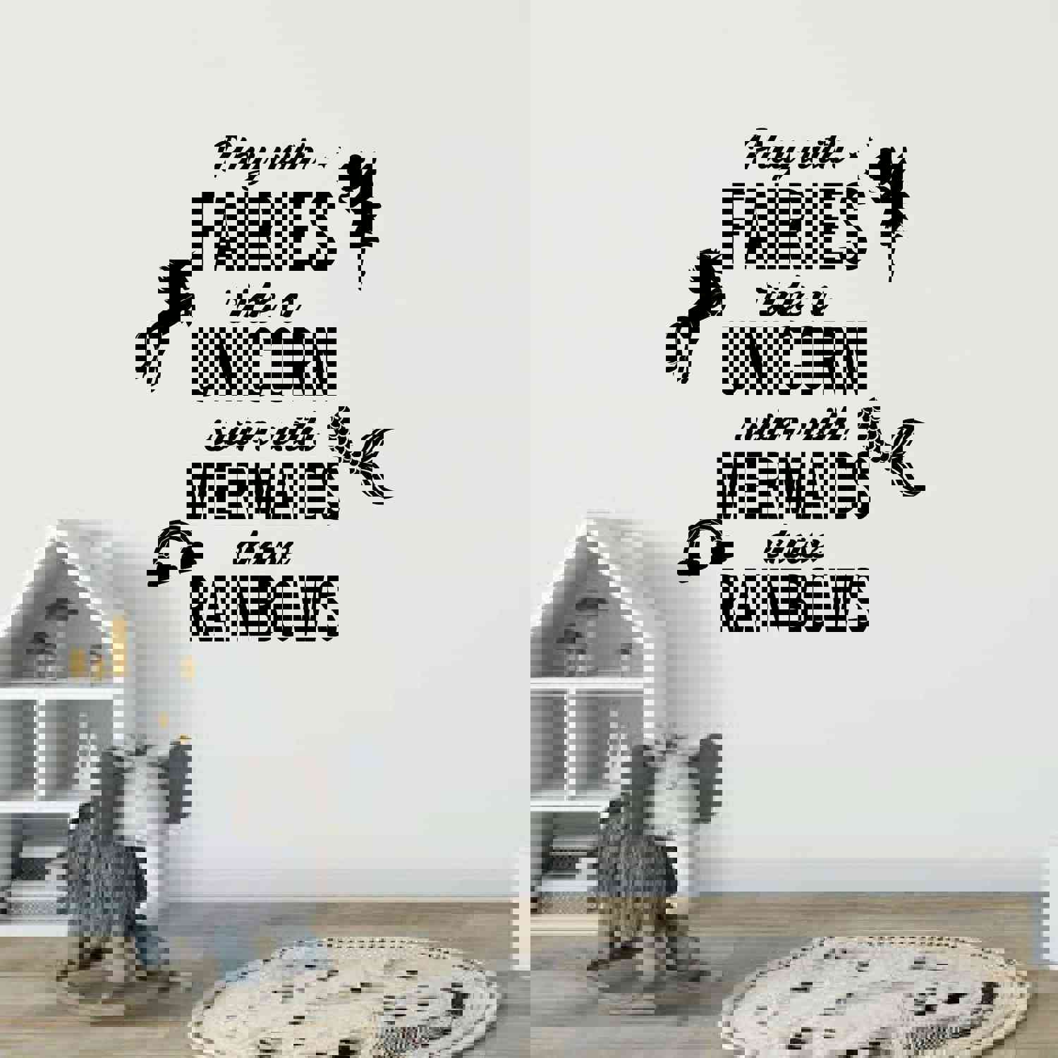 Inspirational Quote Vinyl Wall Sticker Decal - Swim With Mermaids