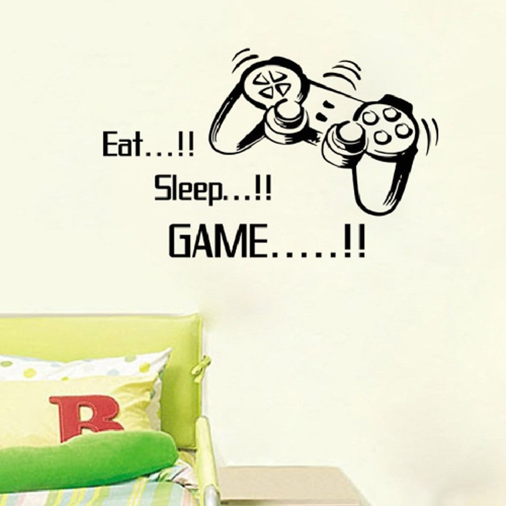 Gamers Life Theme Vinyl Wall Stickers - Removable Decorative Wall Art