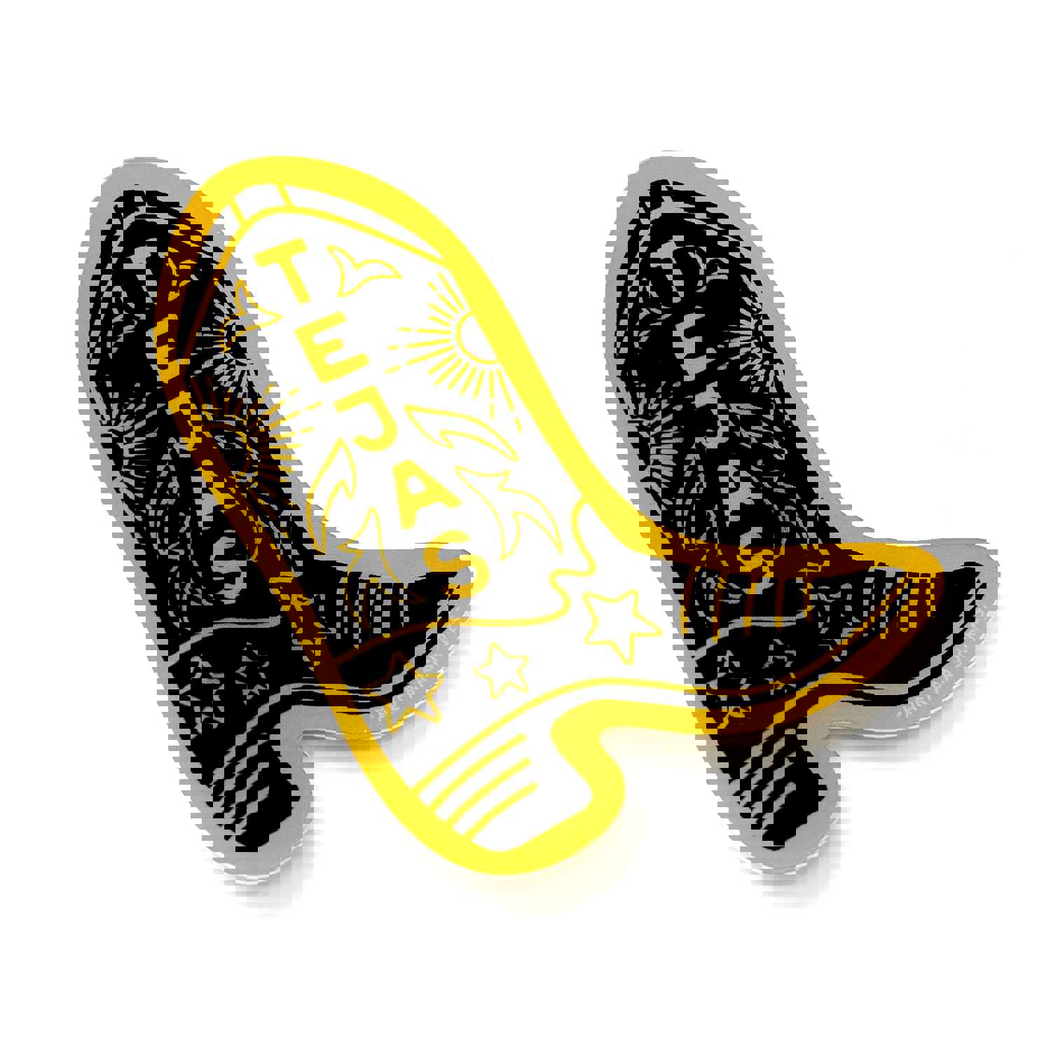 Tejas Boot Sticker - Durable Vinyl Matte Sticker