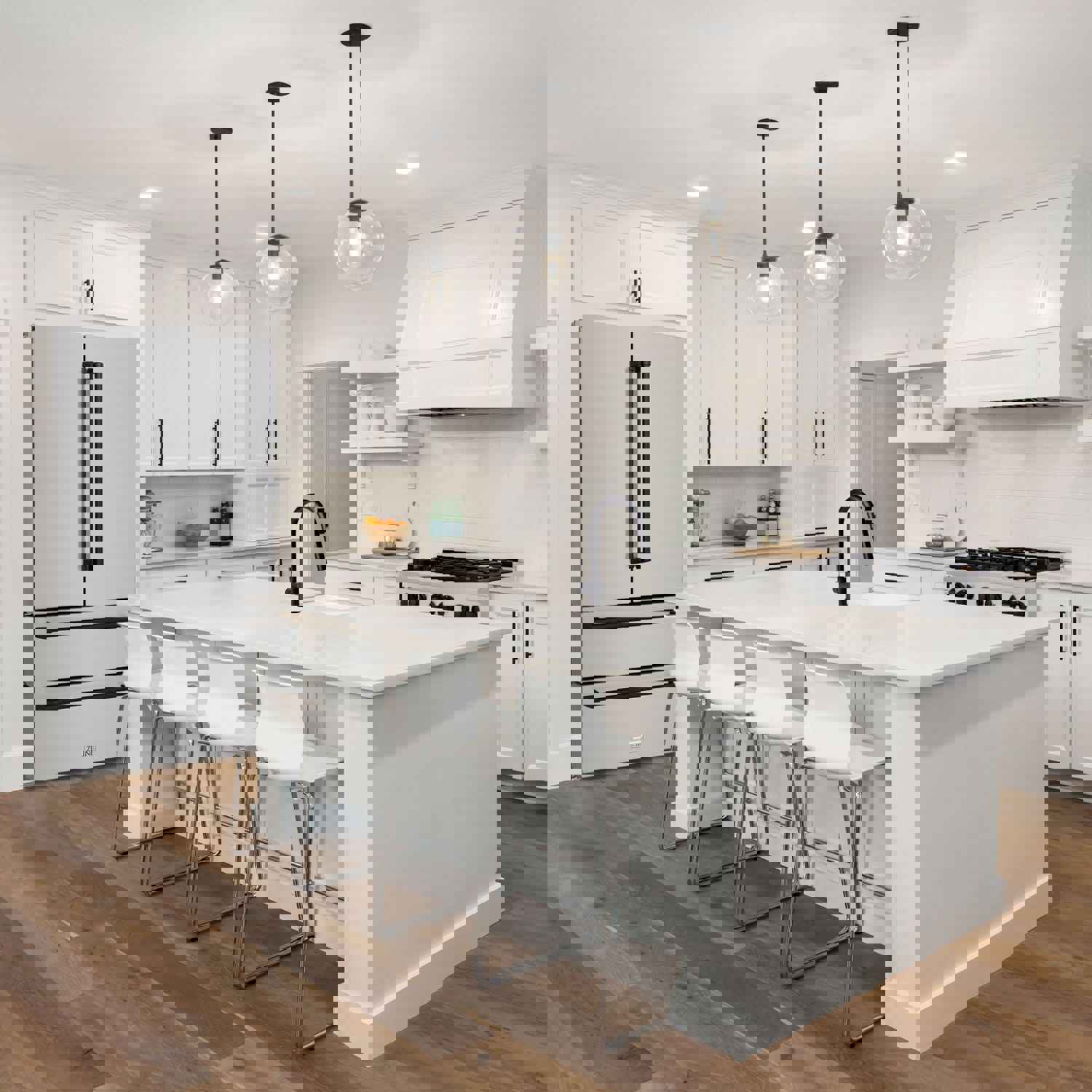 ZLINE 36 In. Autograph 22.5 cu. ft. Refrigerator with Ice Maker in Fingerprint Resistant Stainless Steel and Matte Black Accents