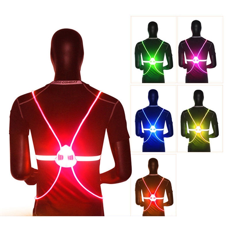 360 Reflective LED Flash Driving Vest - High Visibility Safety Vest for Night Running, Cycling, and Outdoor Activities