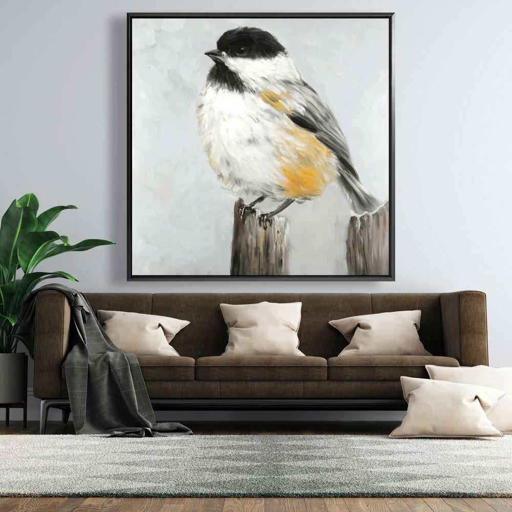 Coal Tit Bird Fine Art Gallery Wrapped Canvas 24x36