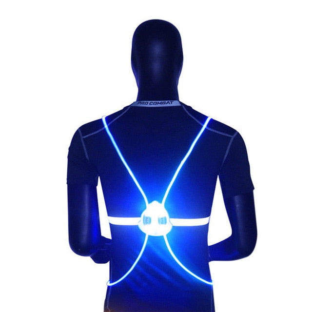 360 Reflective LED Flash Driving Vest - High Visibility Safety Vest for Night Running, Cycling, and Outdoor Activities