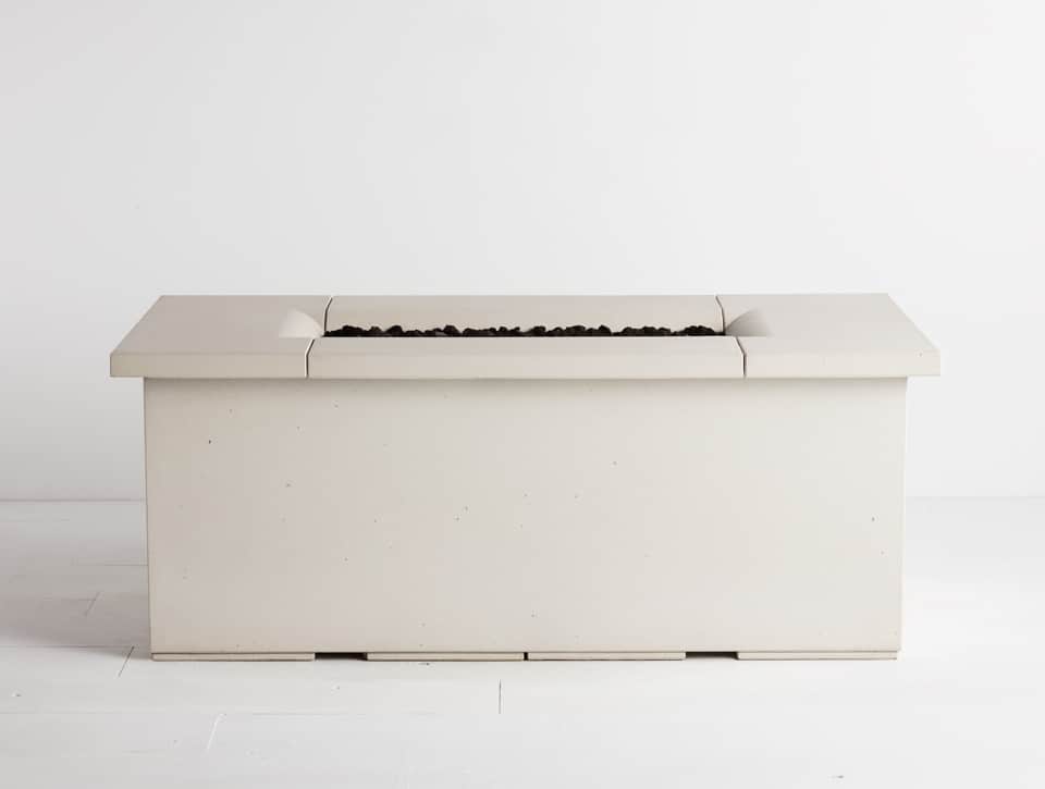 Yellowstone Rectangle Fire Pit - Modern Concrete Firetable