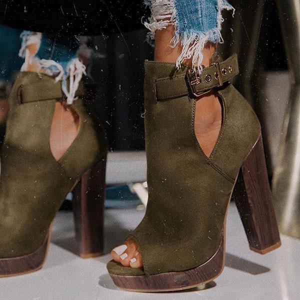 Corashoes Adjustable Platform Classic Ankle Boots