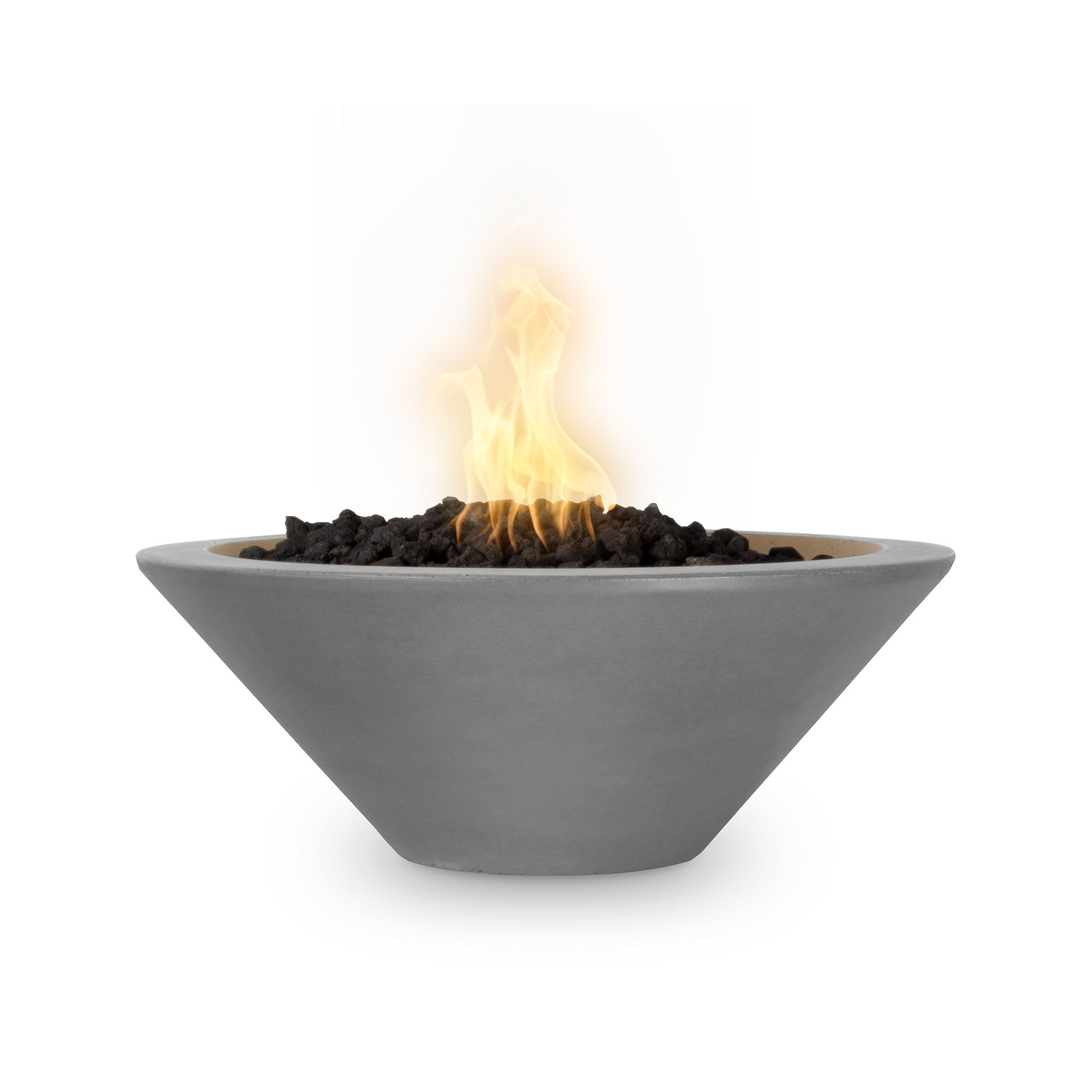 The Outdoor Plus Cazo Round Fire Bowl in GFRC Concrete with Free Cover