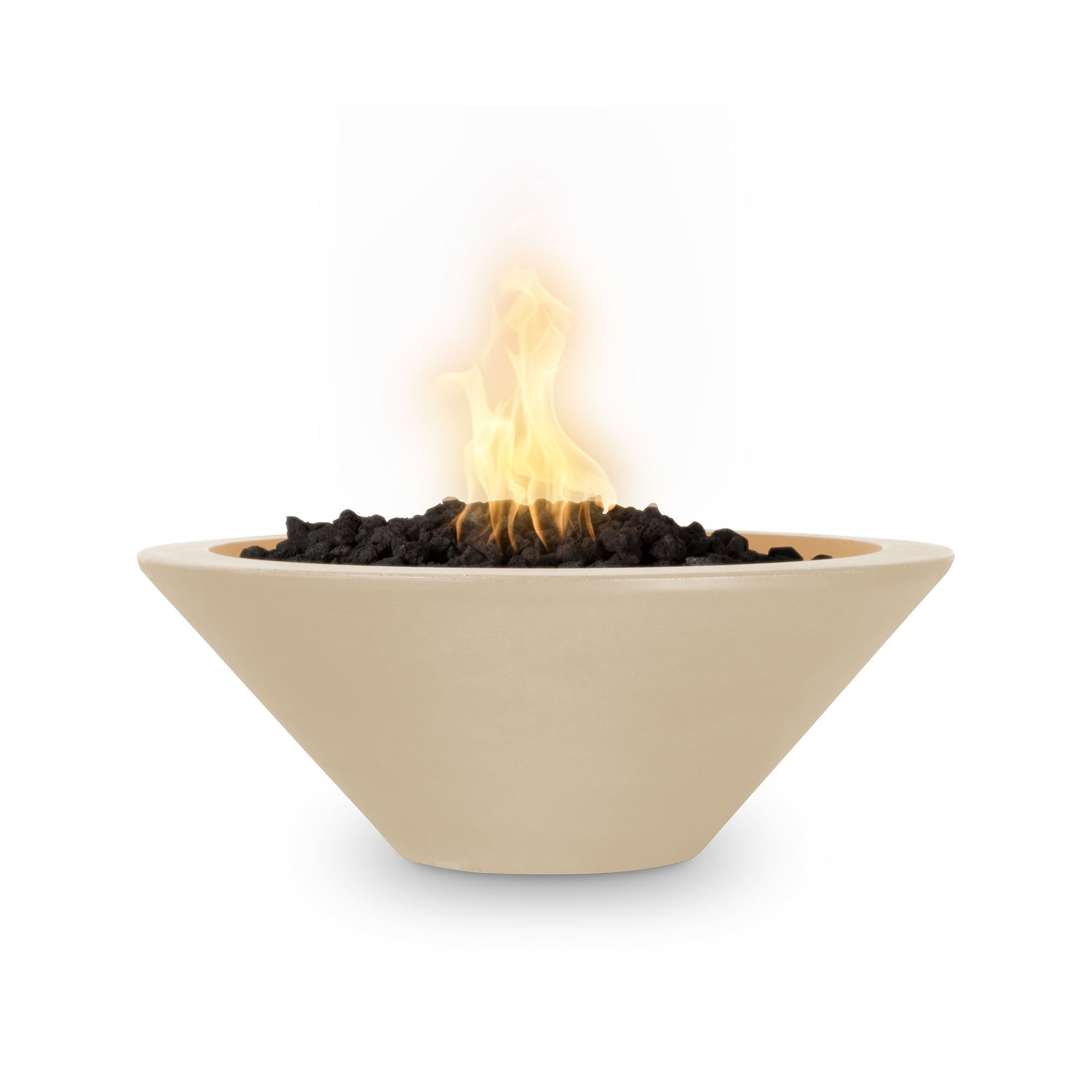 The Outdoor Plus Cazo Round Fire Bowl in GFRC Concrete with Free Cover
