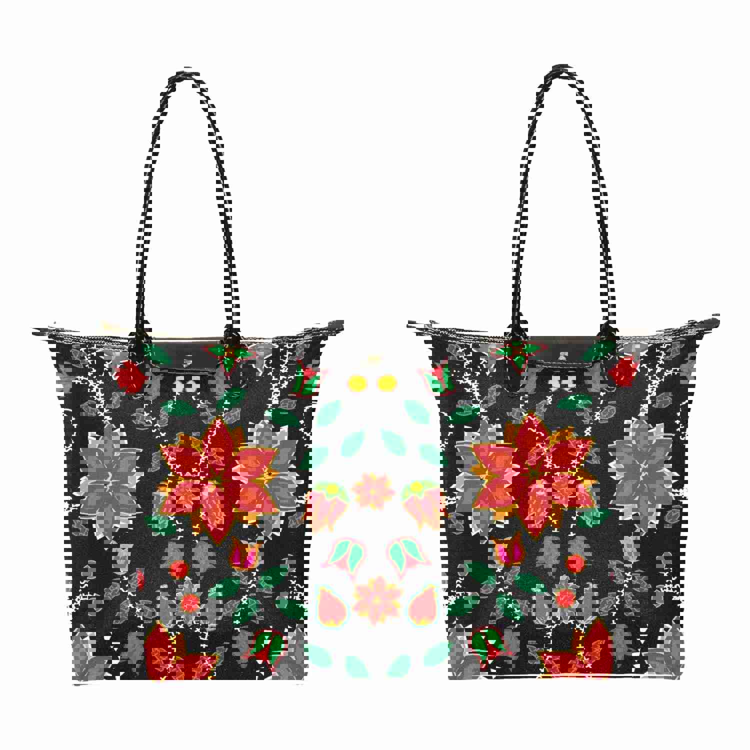 Floral Beadwork Six Bands Single-Shoulder Lady Handbag