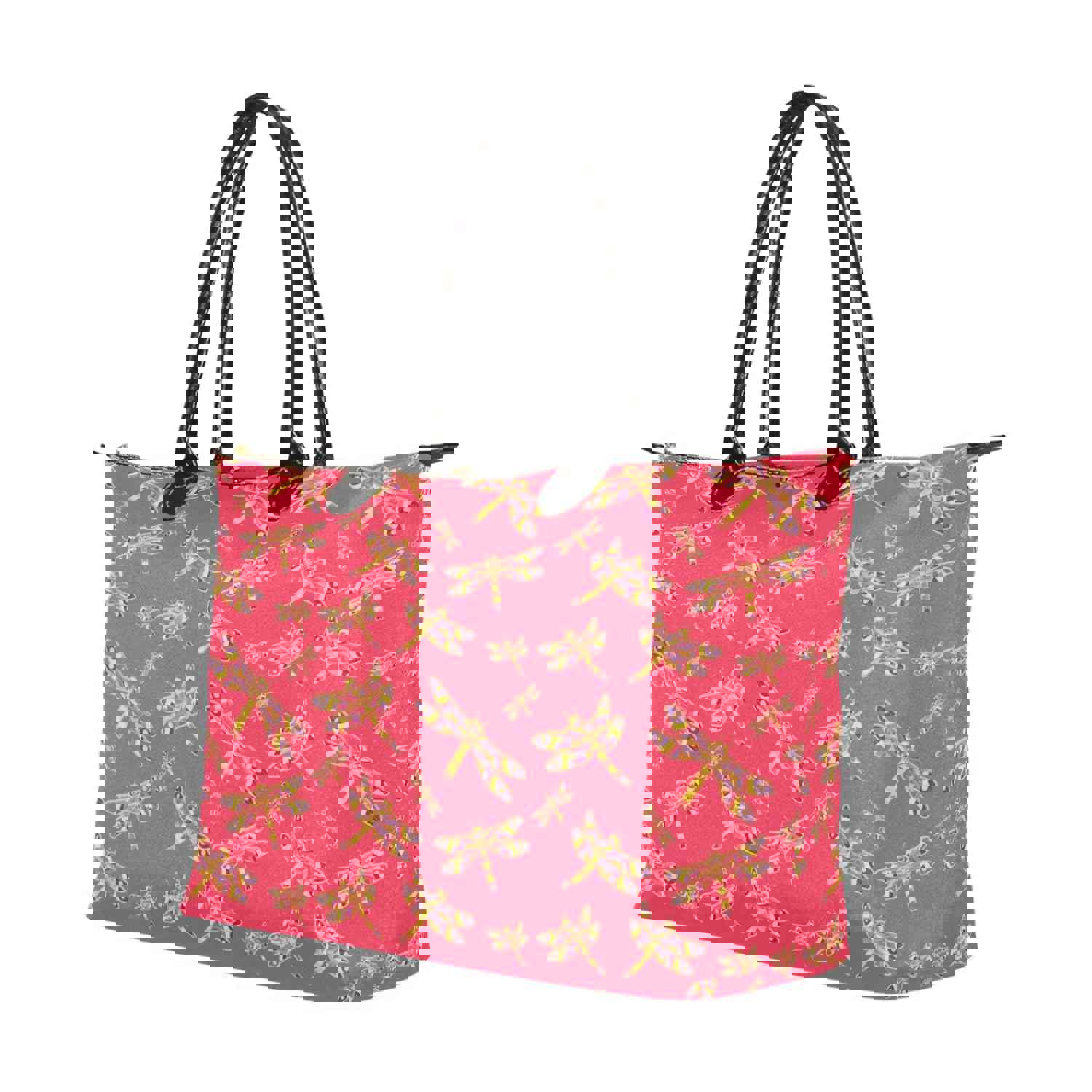 Gathering Rouge Single-Shoulder Lady Handbag with Dragonfly Design