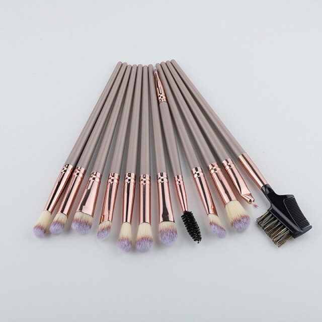 12pcs Professional Eye Makeup Brush Set - High Quality Beauty Tool Kit