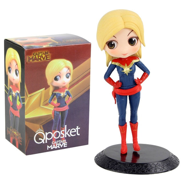Q Posket Super Hero Carol Danvers Black Widow Action Figure - Avengers Endgame Collectible Model Doll
