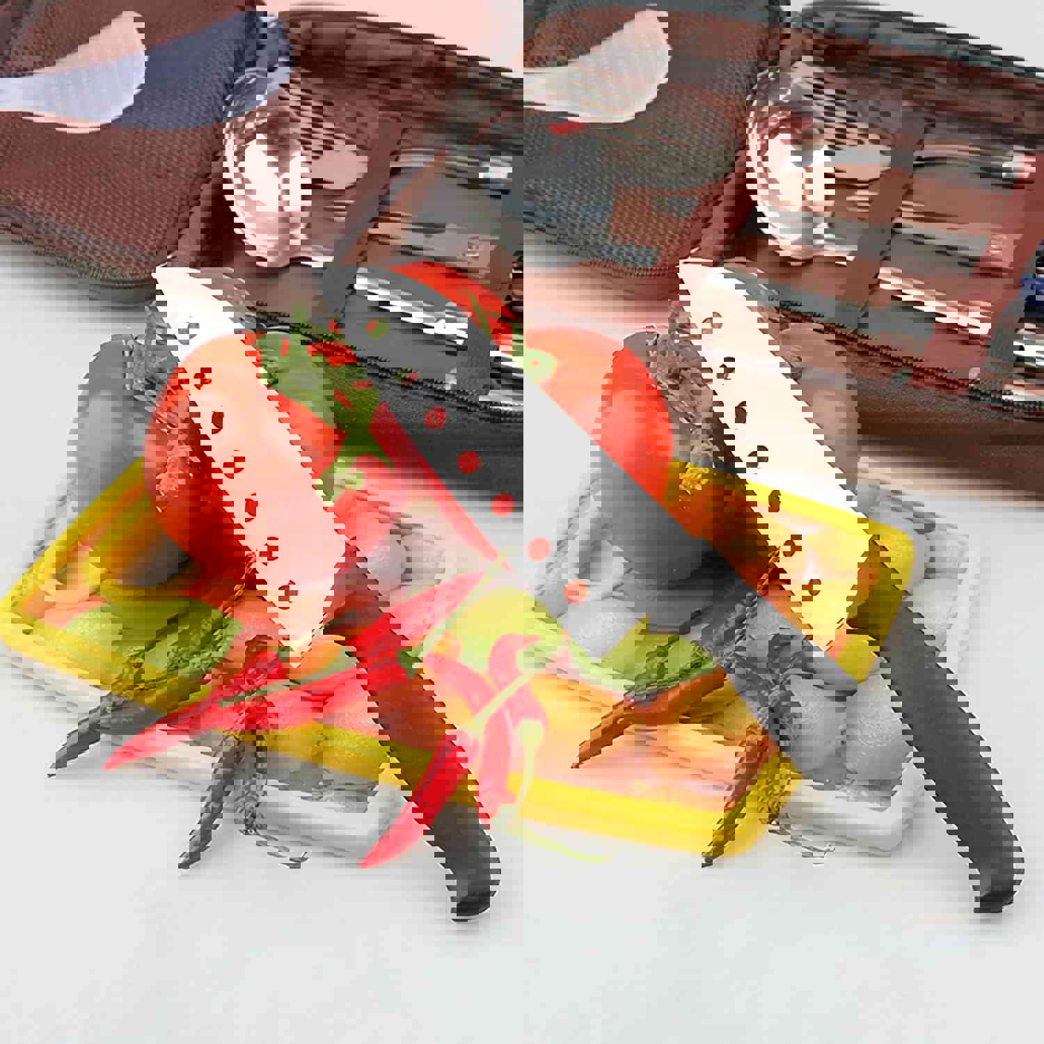 7pcs Camping Kitchen Utensil Set with Carrying Bag for Outdoor Cooking