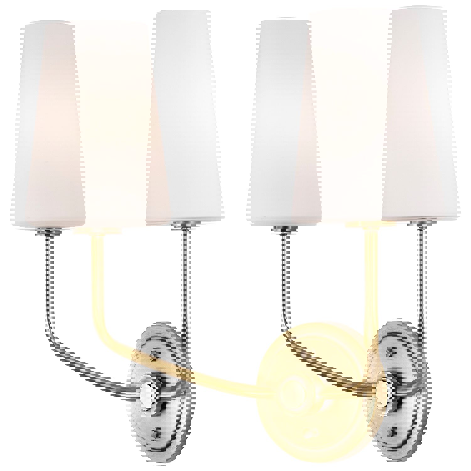 SATCO/NUVO Cordello 2 Light Sconce Vintage Brass Finish Etched White Opal Glass