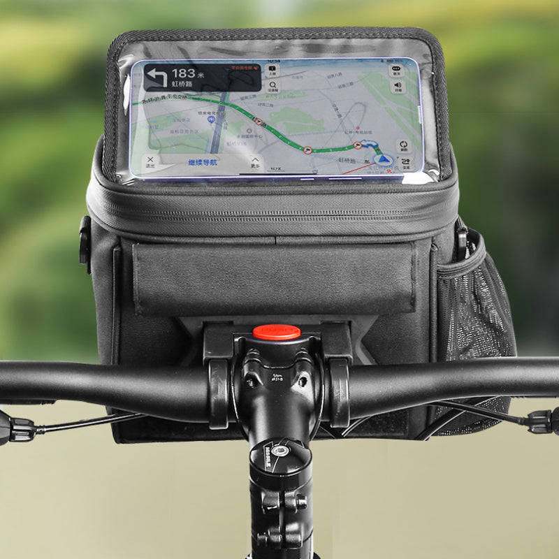 Wheel Up Bicycle Front Handlebar Bag - Waterproof Mobile Phone Holder with Large Capacity