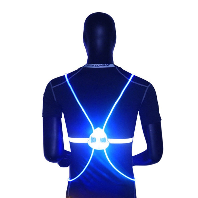 360 Reflective LED Flash Driving Vest - High Visibility Safety Vest for Night Running, Cycling, and Outdoor Activities
