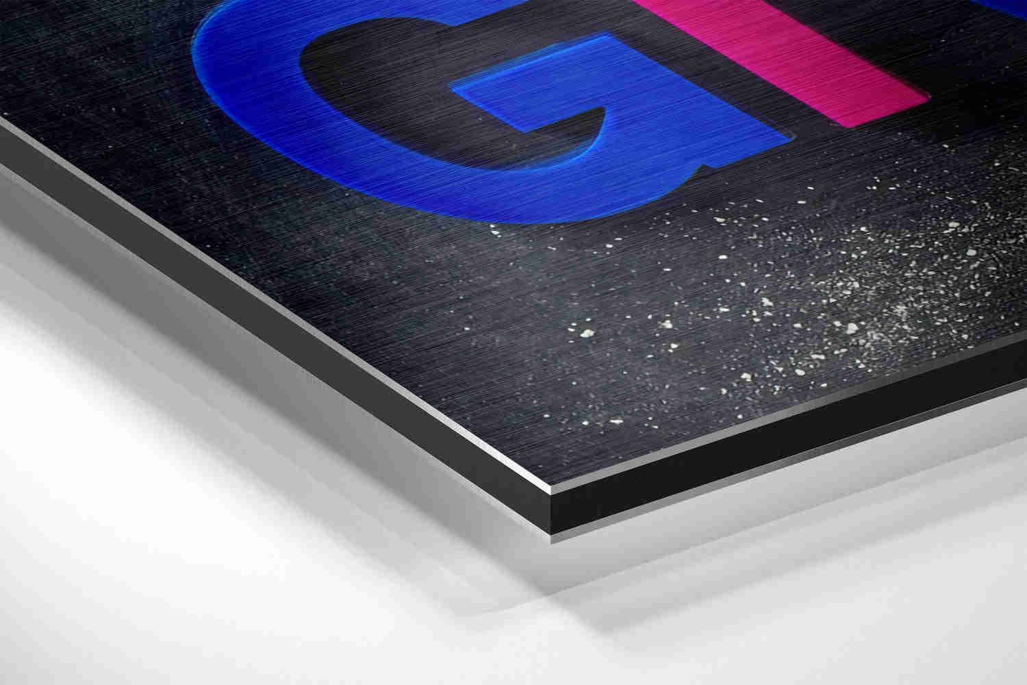 Dont Give Up Brushed Aluminium Dibond Wall Art