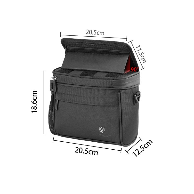 Wheel Up Bicycle Front Handlebar Bag - Waterproof Mobile Phone Holder with Large Capacity