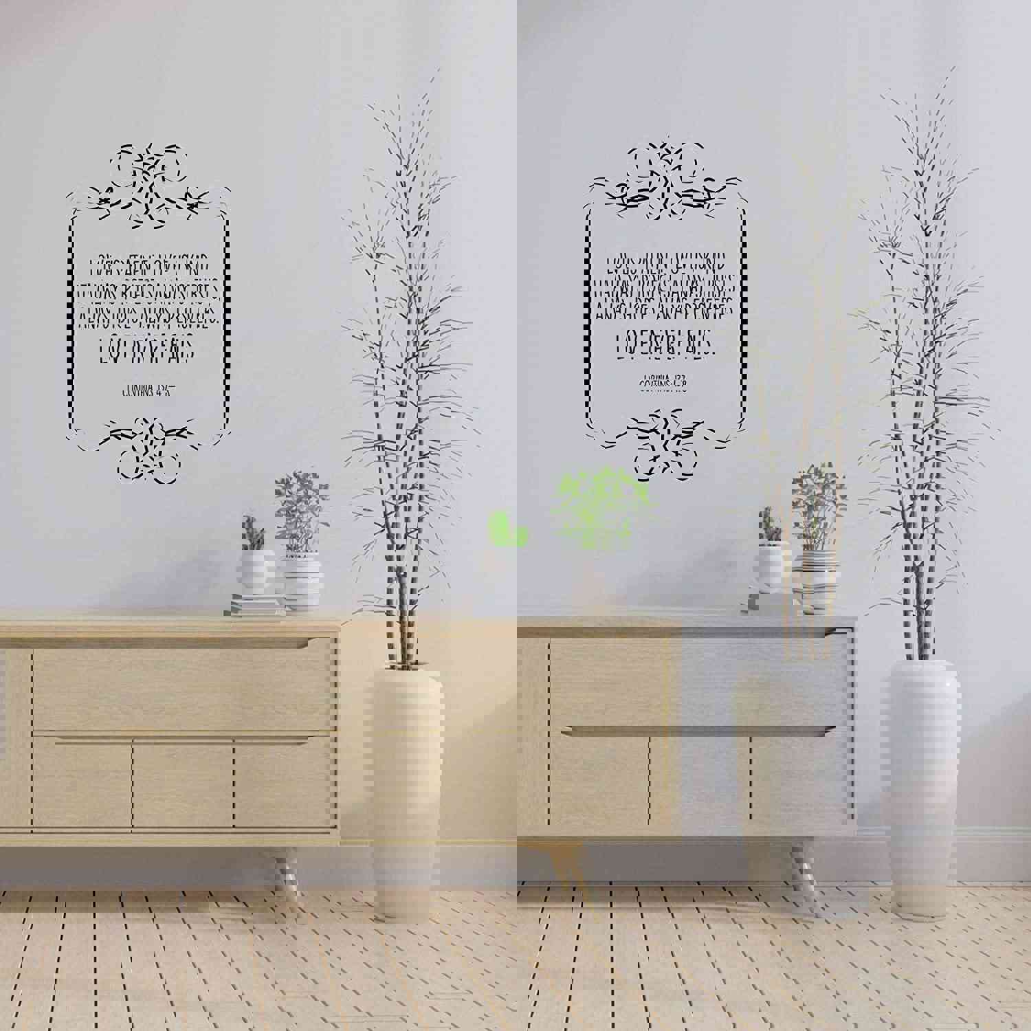 Religious Quotes Vinyl Wall Sticker - Always Protects Corinthians Bible Verse Decal