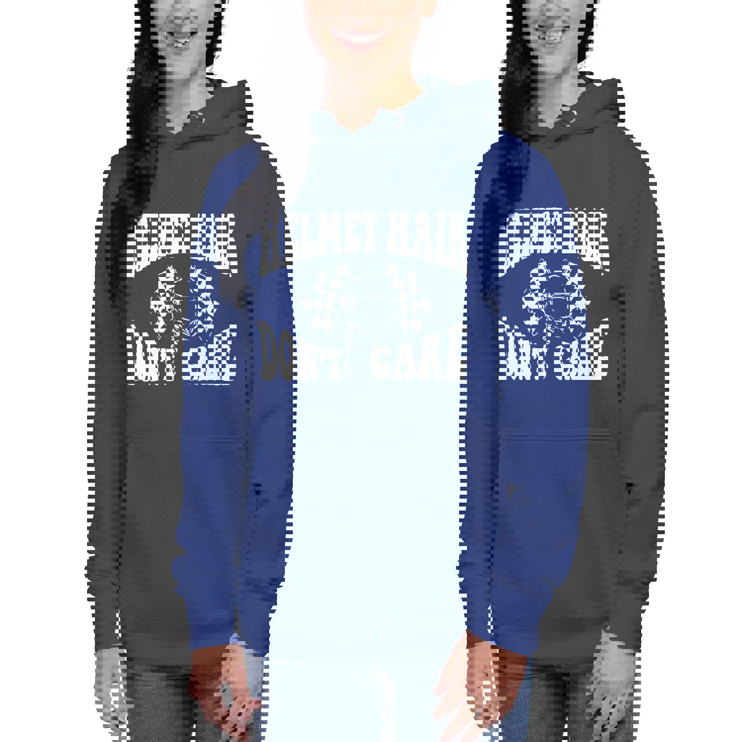 Helmet Hair, Don't Care! Race Car Driver Inspired Hoodie
