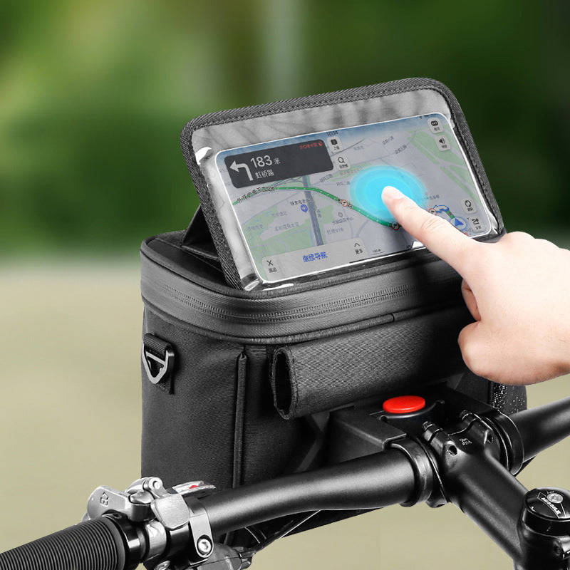 Wheel Up Bicycle Front Handlebar Bag - Waterproof Mobile Phone Holder with Large Capacity