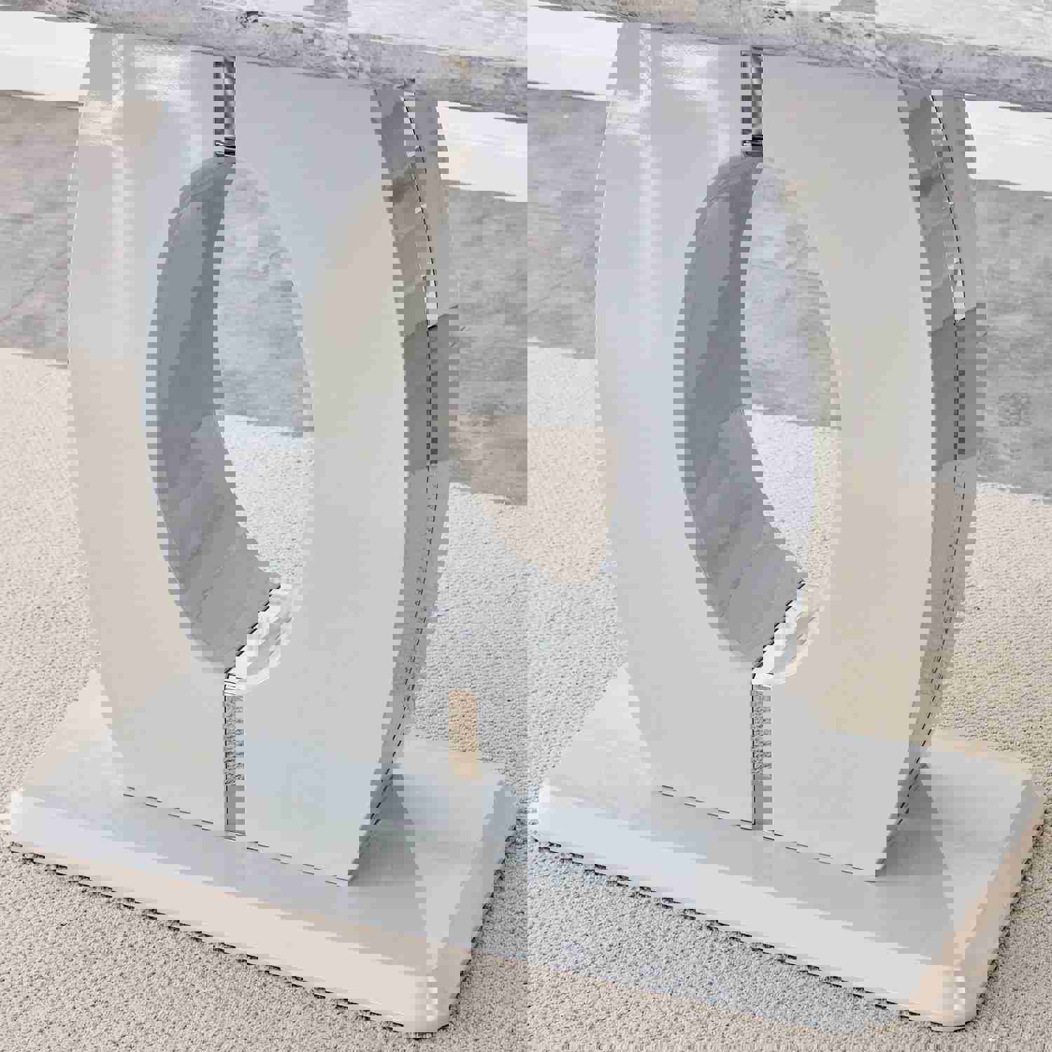 Modern Simple and Luxurious Grey Imitation Marble Grain Dining Table