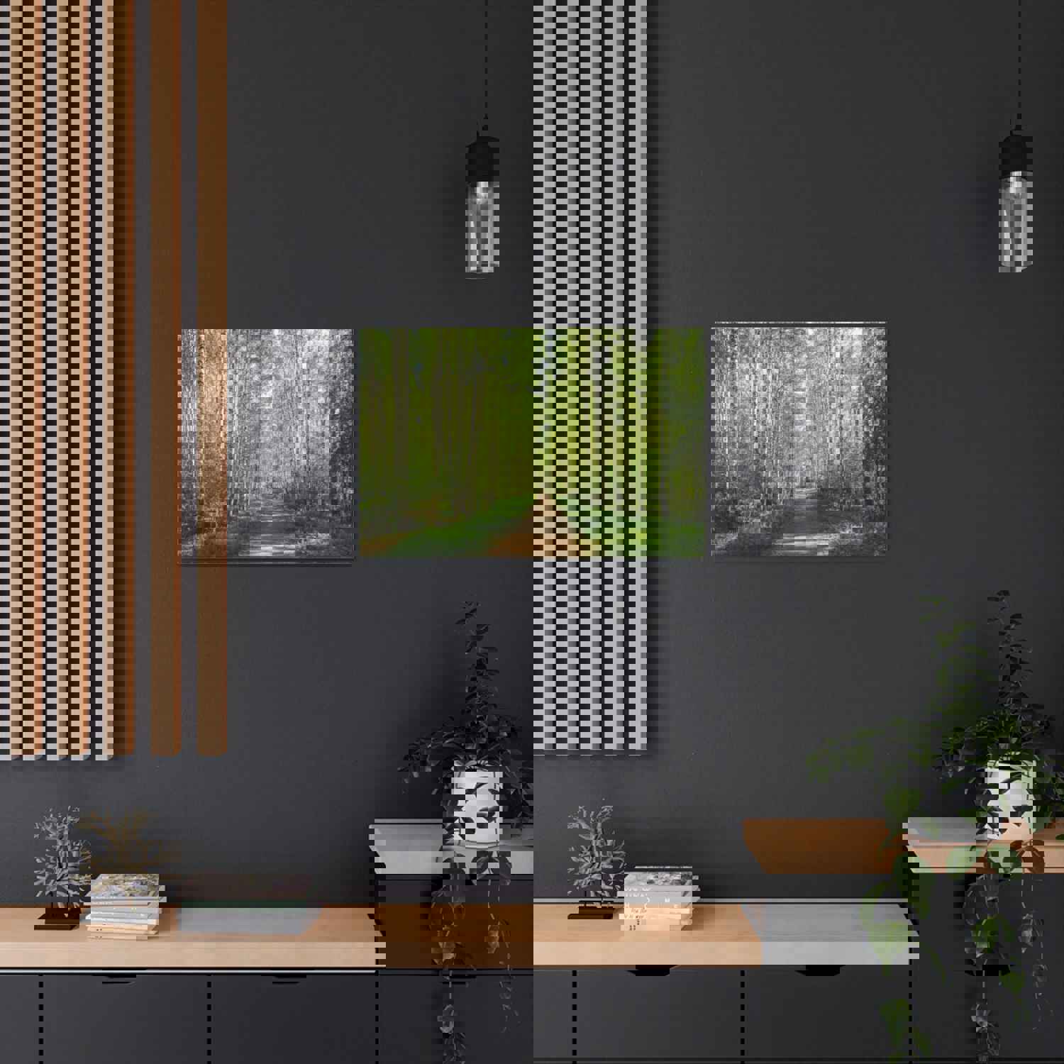 Forest Path Green Tree Nature Wilderness Photography Canvas Wall Art for Home Decor