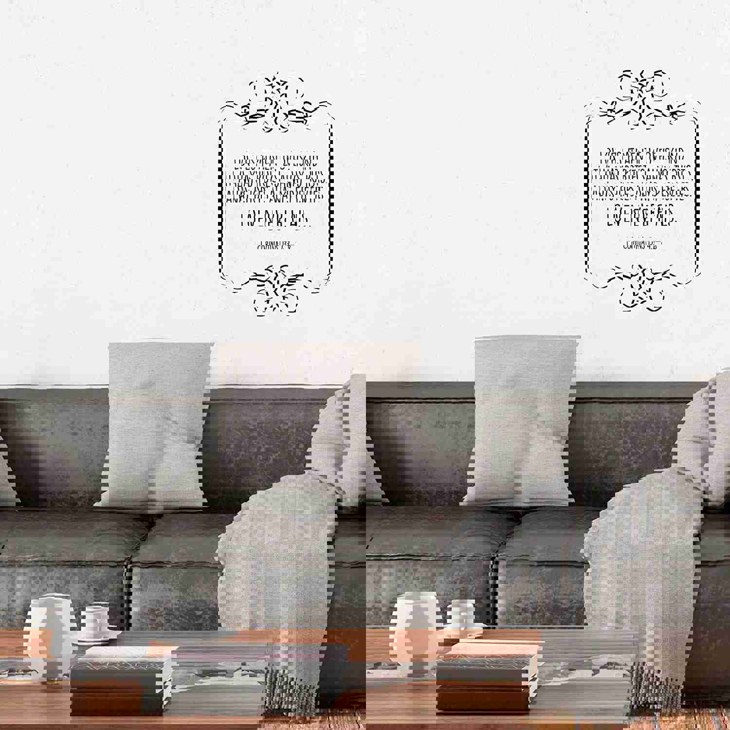 Religious Quotes Vinyl Wall Sticker - Always Protects Corinthians Bible Verse Decal