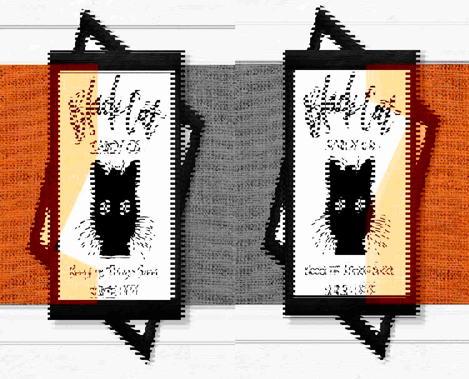 Halloween Black Cat Candy Co. SVG Cut File for Crafts