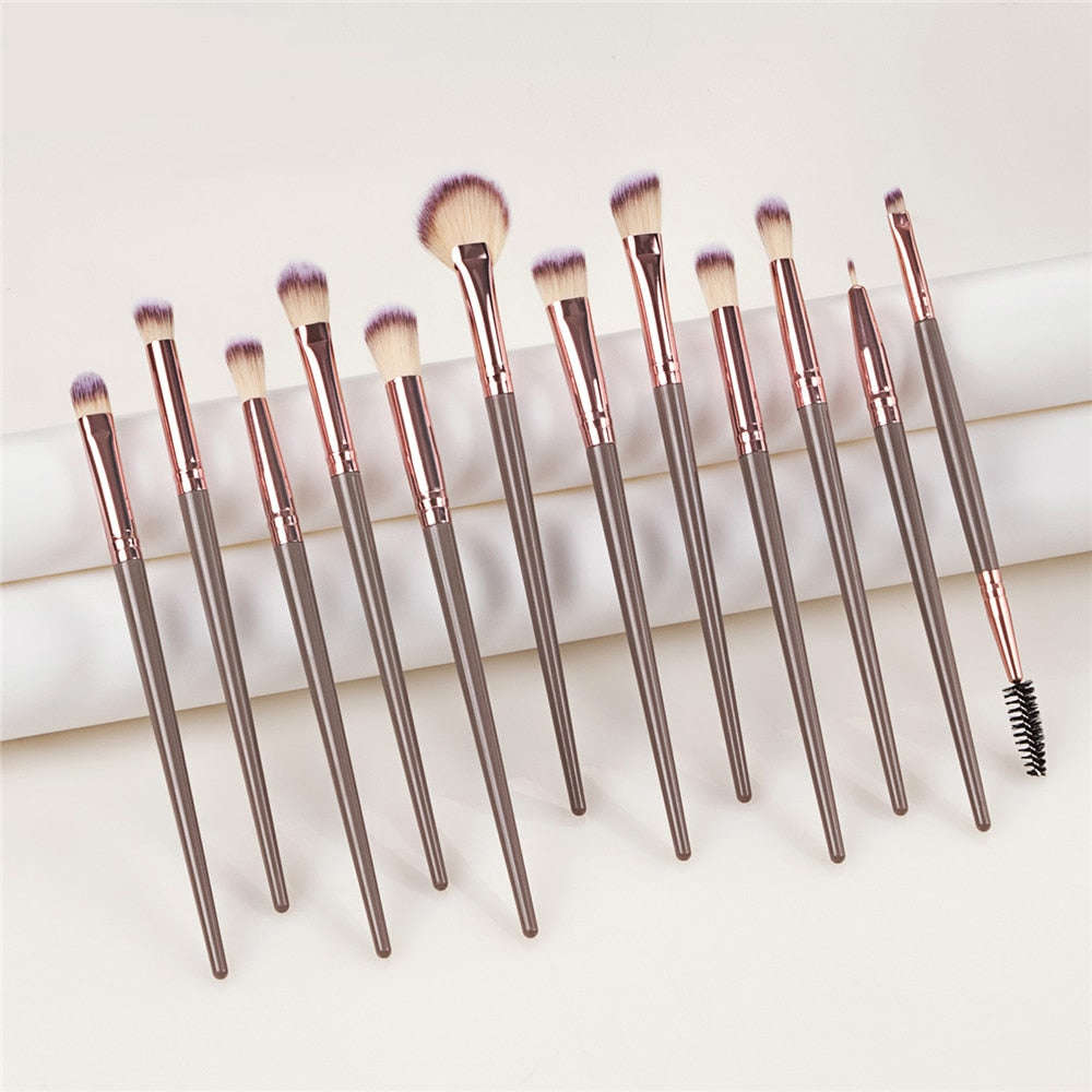 12pcs Professional Eye Makeup Brush Set - High Quality Beauty Tool Kit