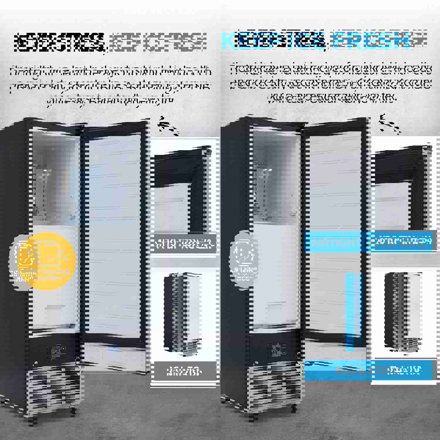 Newair 15” Undercounter 80lb Daily Clear Ice Cube Maker Machine with Self-Cleaning Function