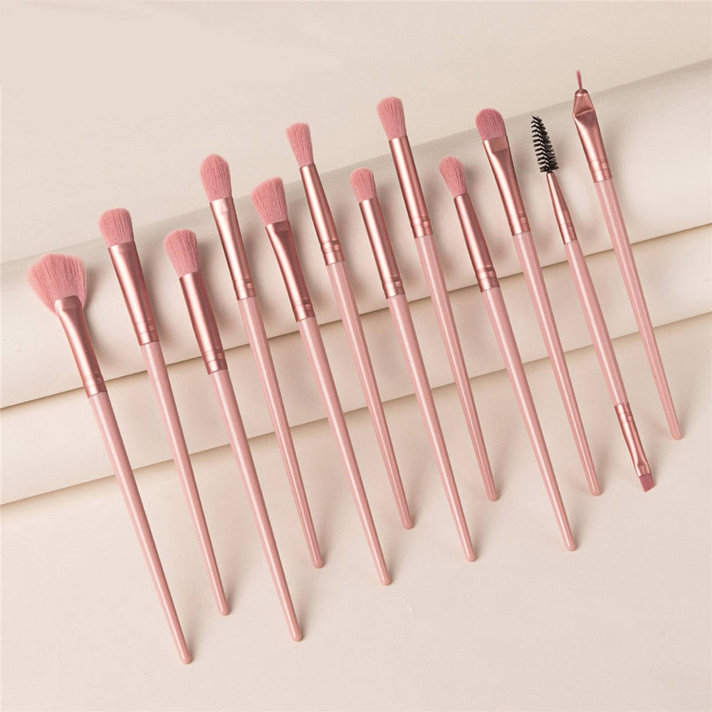 12pcs Professional Eye Makeup Brush Set - High Quality Beauty Tool Kit