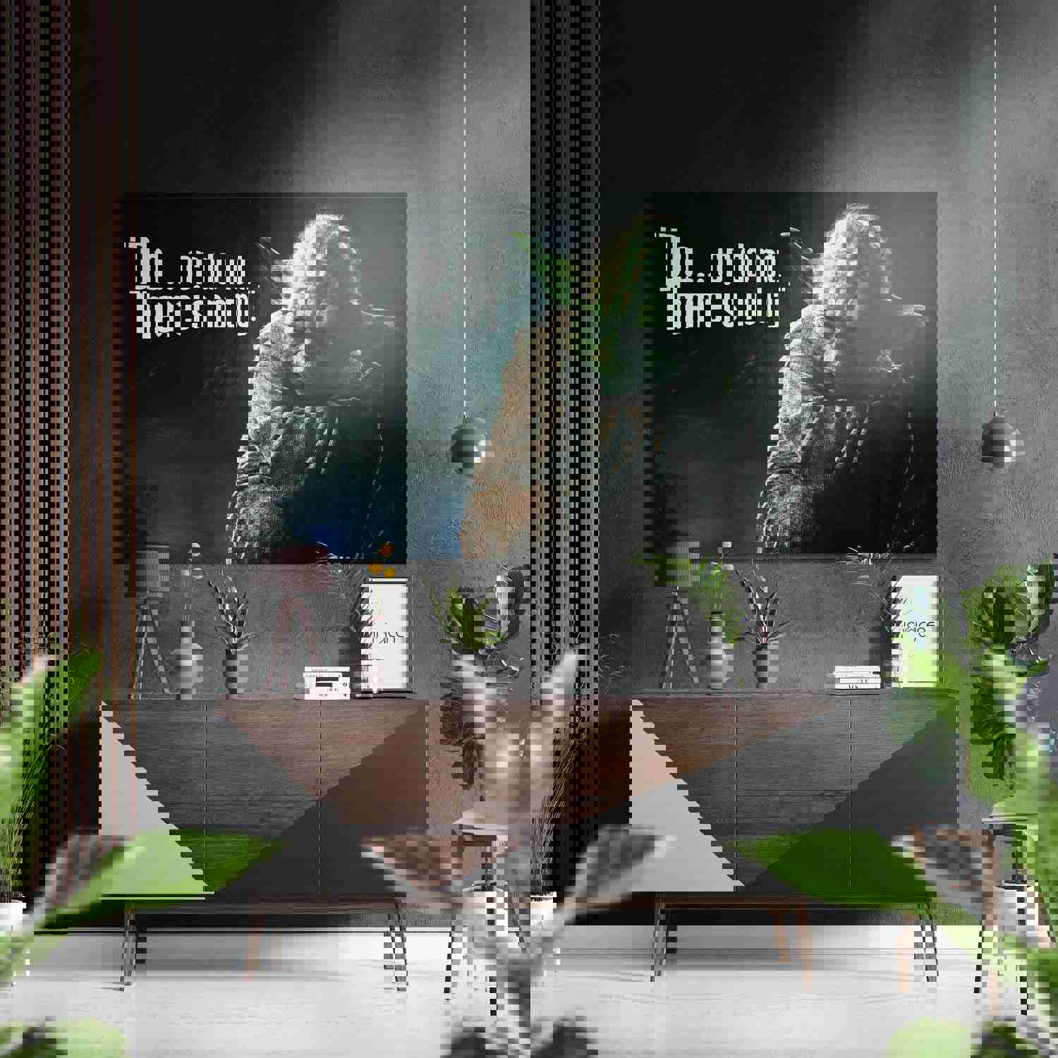 Do or Do Not Brushed Aluminium Dibond Wall Art