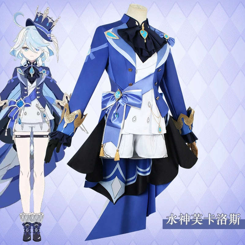 Original God Fu Carlos Cosplay Costume - Anime Game Black Fu Ningna Outfit for Women
