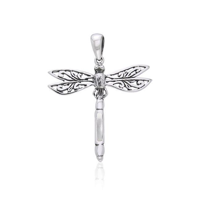 Dragonfly Sterling Silver Pendant TPD735 - Elegant Jewelry Piece