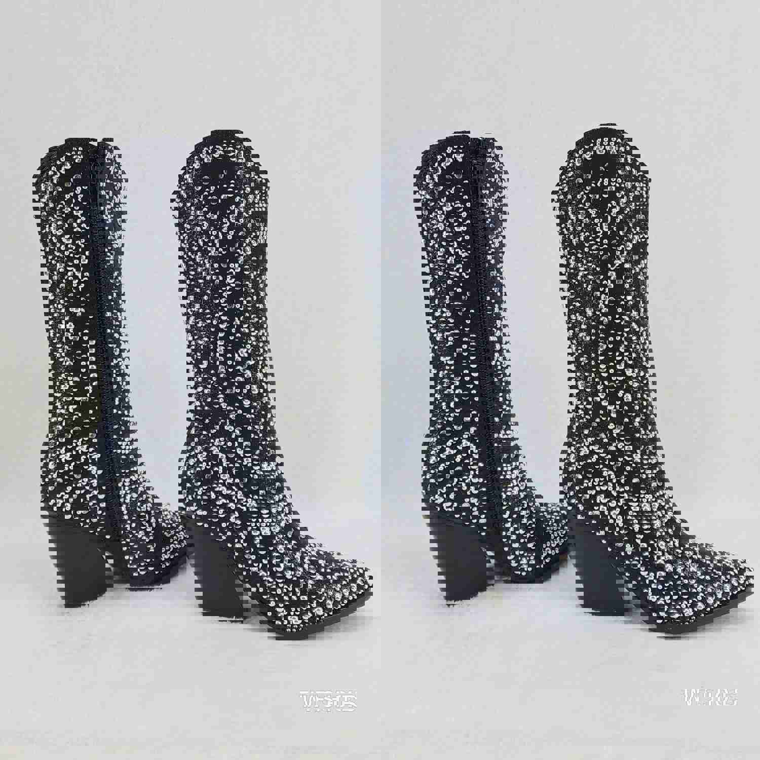 Country Scandal Studs Rhinestones Decked Out Western Cowgirl Boots