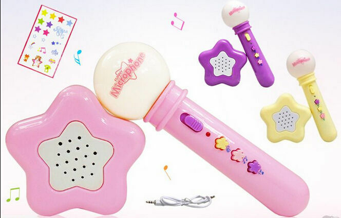 Pink Music Microphone Speaker Karaoke Toy for Kids - Educational Christmas Gift