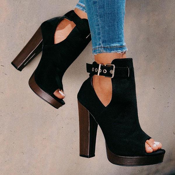 Corashoes Adjustable Platform Classic Ankle Boots