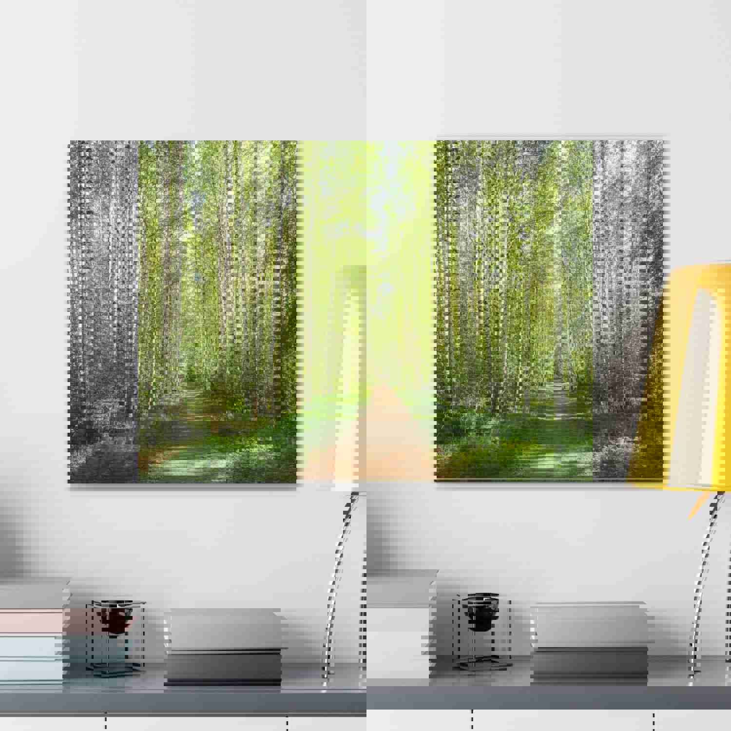 Forest Path Green Tree Nature Wilderness Photography Canvas Wall Art for Home Decor