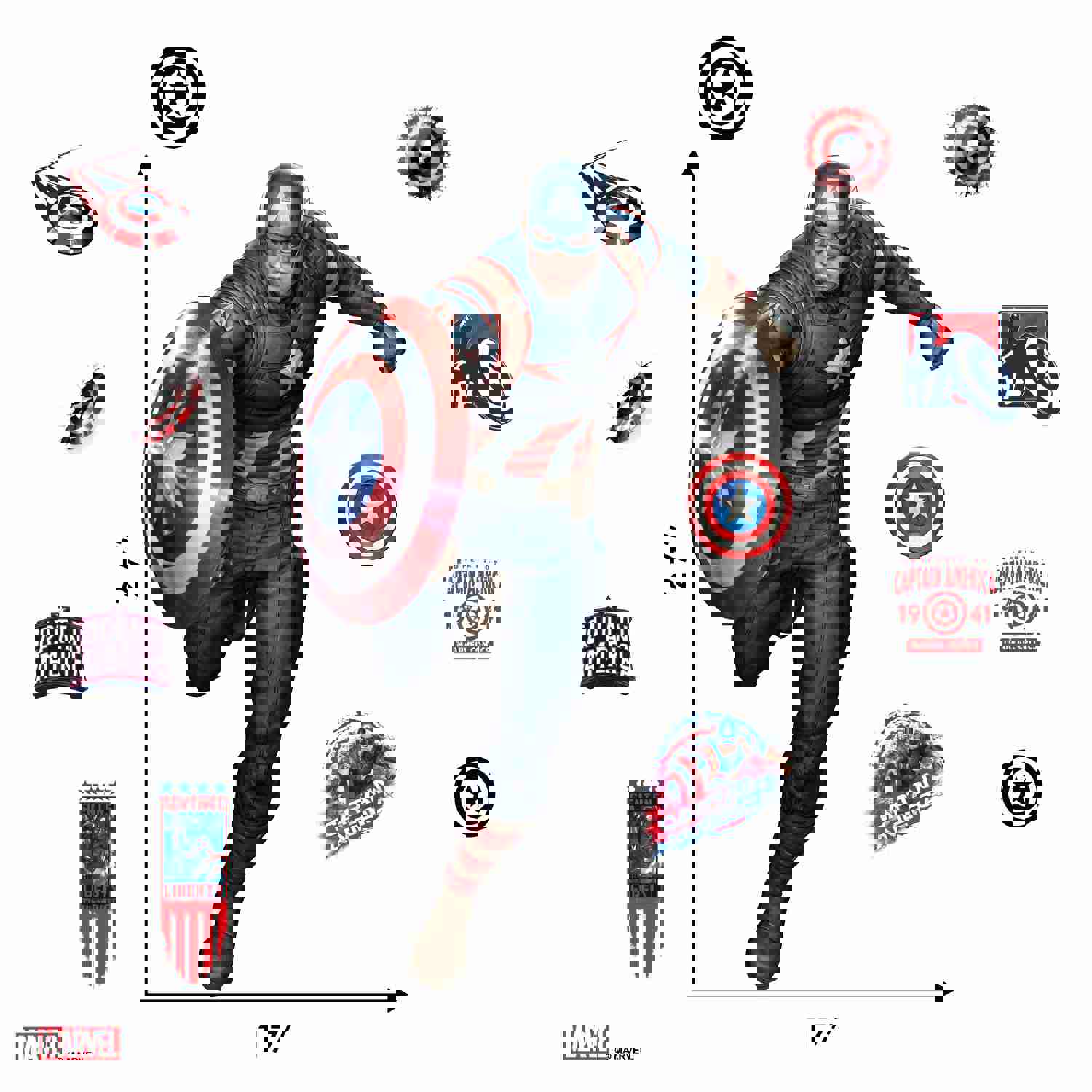 Captain America Interactive Wall Decal