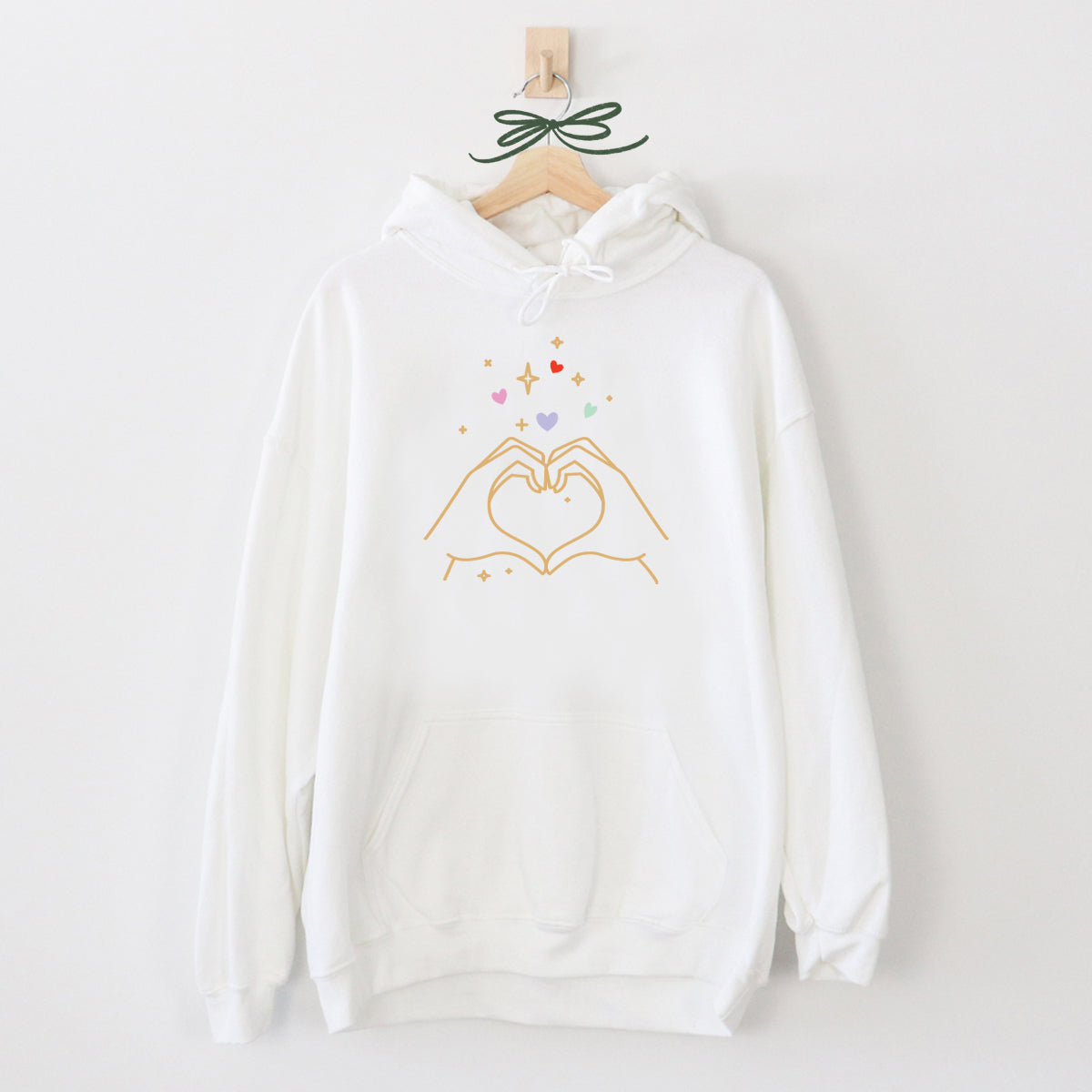 Heart Hands Gildan Hoodie - Classic 80s/90s Style