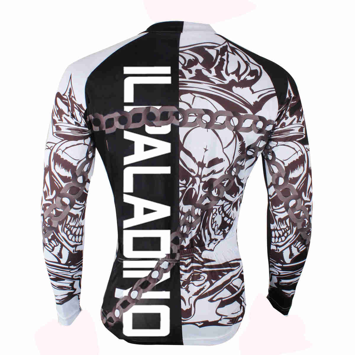 ILPALADINO Chain Skull Mens Summer Cycling Short-sleeve Suit Bike Shirt Sportswear Quick-dry Shirt