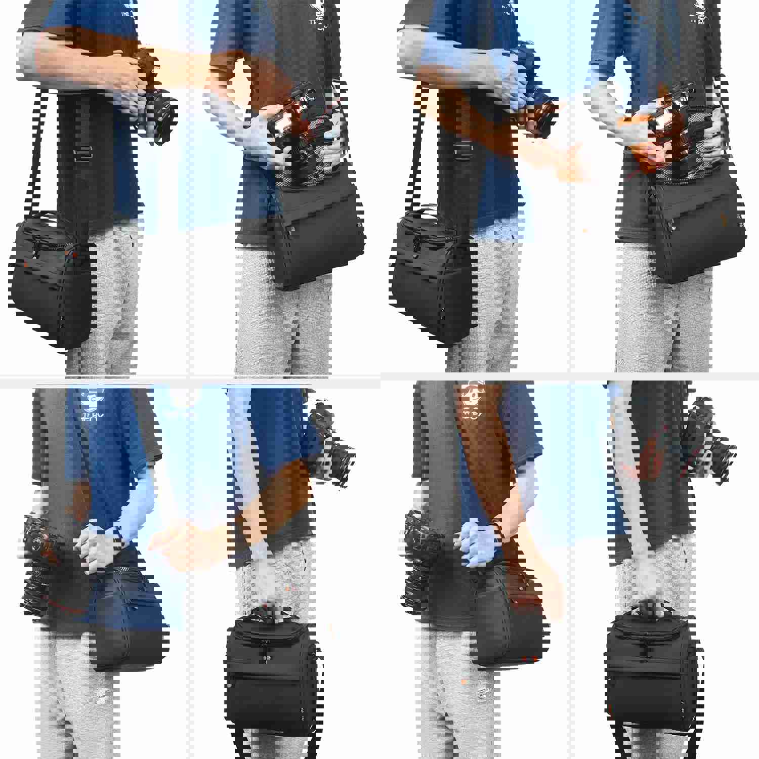 Large Capacity Waterproof DSLR Camera Bag with Strap and Protector Case