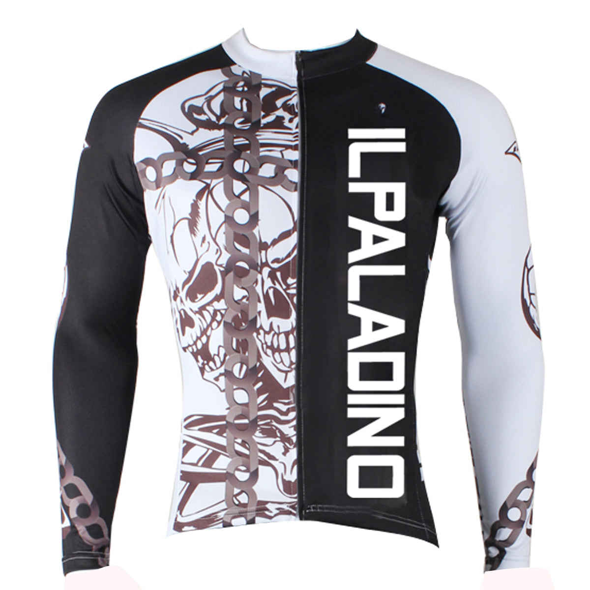 ILPALADINO Chain Skull Mens Summer Cycling Short-sleeve Suit Bike Shirt Sportswear Quick-dry Shirt