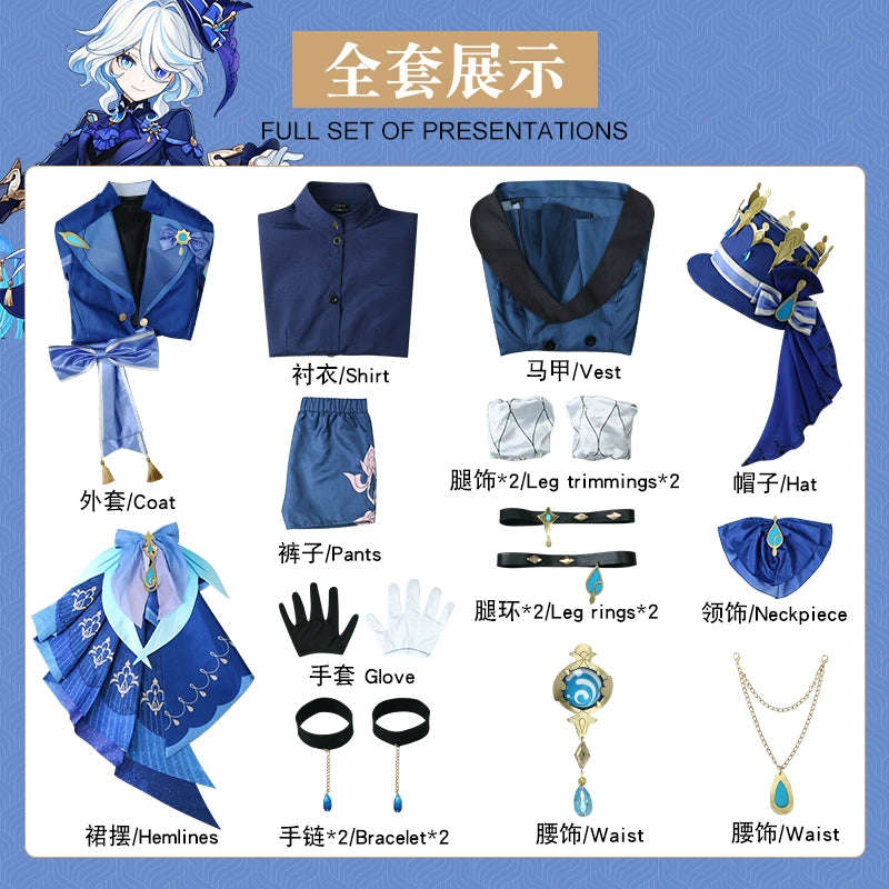 Original God Fu Carlos Cosplay Costume - Anime Game Black Fu Ningna Outfit for Women